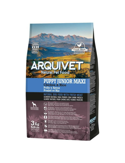 Croquettes ARQUIVET Puppy Junior Maxi  - 3KG