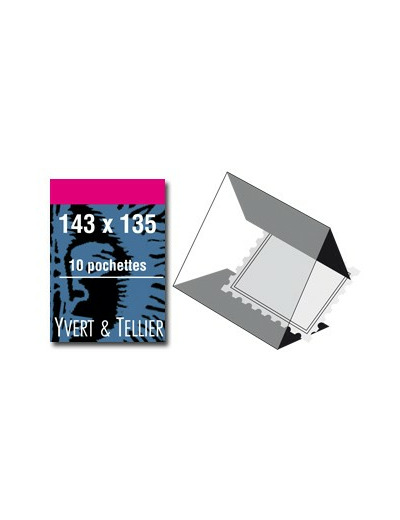 POCHETTE DOUBLE SOUDURE 143 X 135 mm fond Noir (Yvert)