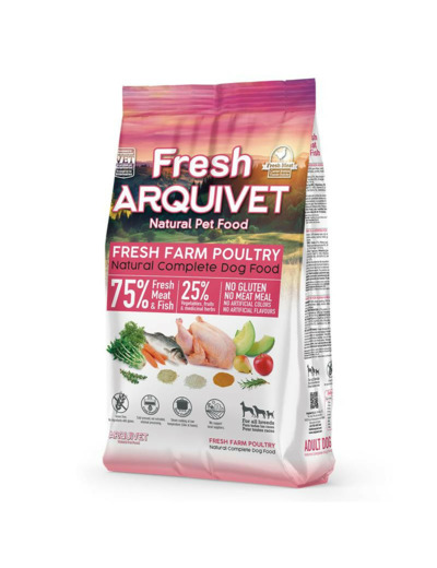 Croquettes Arquivet "Fresh Farm" à la dinde pour chiens adultes - 2.5kg