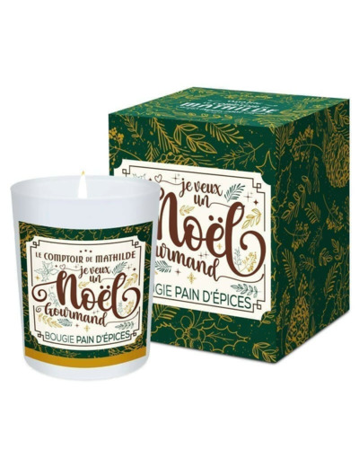 Bougie Noël Senteur Pain d'Epices