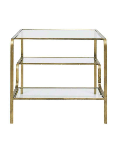 Table d'appoint Eluminea dorée 60x60x60cm