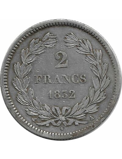 FRANCE 2 FRANCS LOUIS-PHILIPPE Ier 1832 A TTB