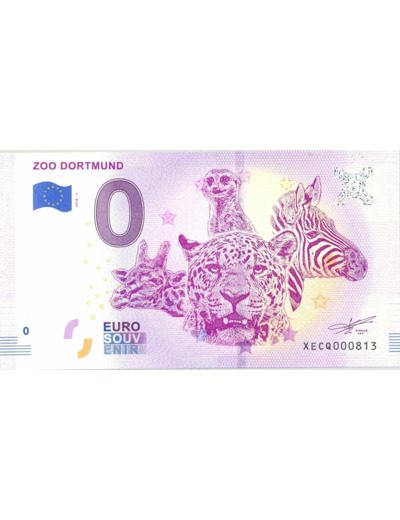 ALLEMAGNE 2018- 1 ZOO DORTMUND BILLET SOUVENIR 0 EURO TOURISTIQUE  NEUF