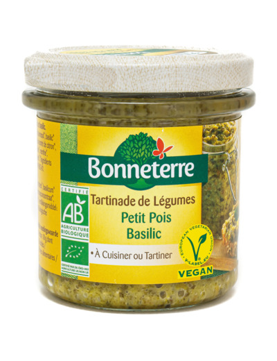 Tartinable de Légumes Petit Pois Basilic Bio 135g