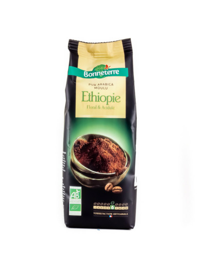 Café Moulu d'Éthiopie Floral et Acidulé Intensité 6/10 Bio 250g