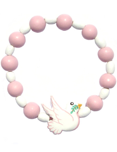 Bracelet Colombe Rose Environ 5cm