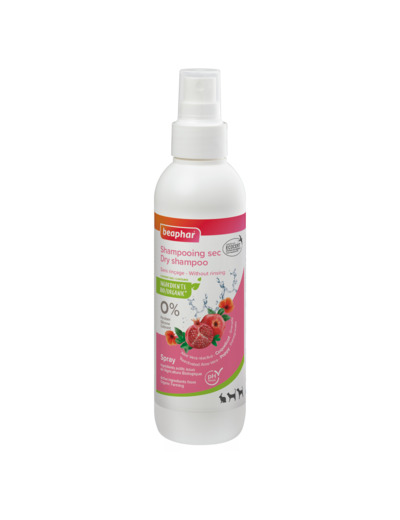Spray shampoing sec label Ecocert pour chien et chat - 200 ml - BEAPHAR