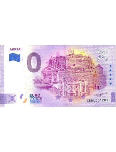 ALLEMAGNE 2020-1 AHRTAL BILLET SOUVENIR 0 EURO TOURISTIQUE  NEUF