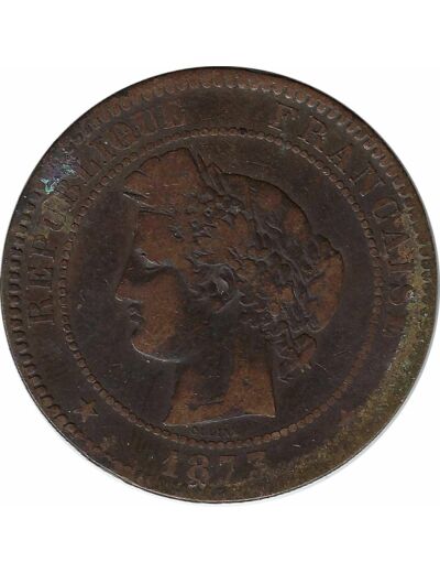 FRANCE 10 CENTIMES CERES 1873 K (Bordeaux) TB+ (taches)