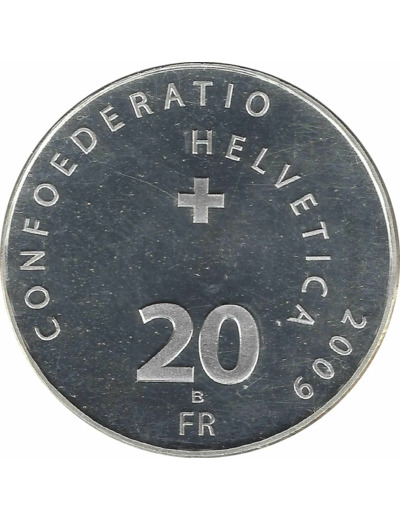 SUISSE 20 FRANCS 2009 MUSEE SUISSE DES TRANSPORT PROOF