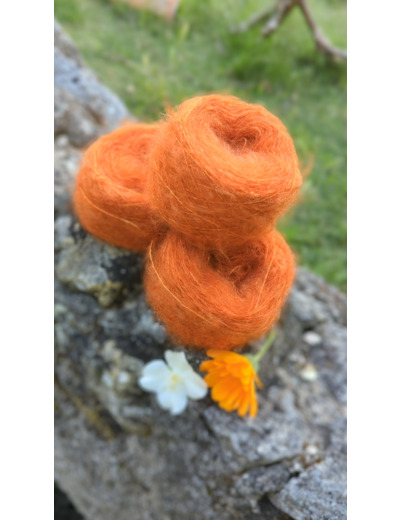 Pelote FLOCON (80% Kid mohair 20% soie) - CUIVRE