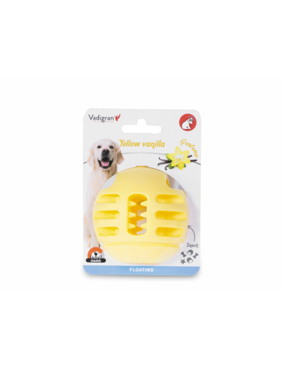 Balle en caoutchouc à la vanille pour chien - 8 cm