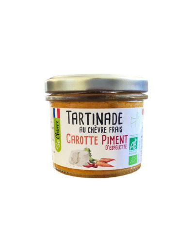 Tartinade au chèvre frais Carotte piment d'Espelette So Chèvre Bio