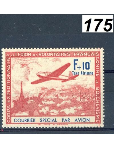 TIMBRES FRANCE LVF F-10 TAXE AERIENNE NEUF *175