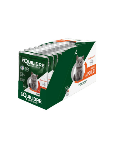 Équilibre & Instinct Chaton, Émincés au poulet - 12 x 85g
