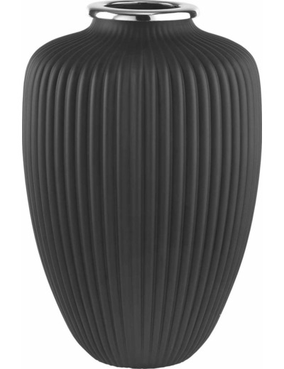 VASE EN VERRE COSTE L.20cm H.35cm