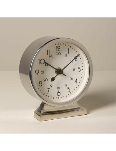 Petite Horloge à Poser Acier 6x12x14cm