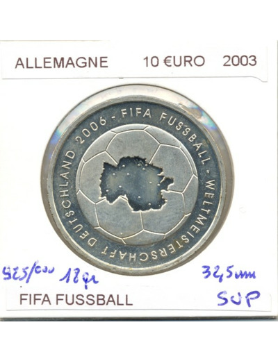 Allemagne 2003 10 EURO FIFA FUSSBALL SUP