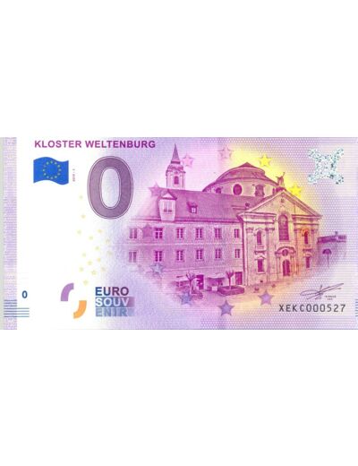 ALLEMAGNE 2019-1 KLOSTER WELTENBURG BILLET SOUVENIR 0 EURO TOURISTIQUE  NEUF