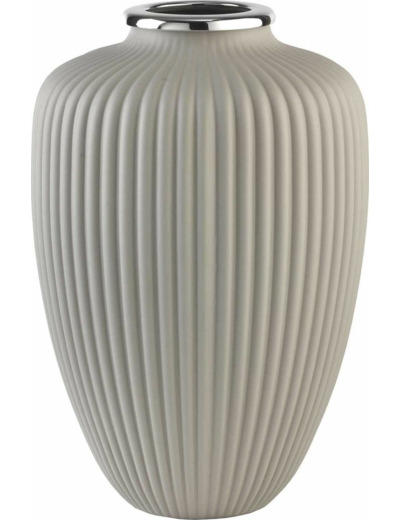 VASE EN VERRE COSTE L.20cm H.35cm