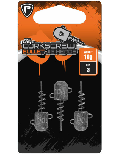 3 corkscrew bullet jig head rage