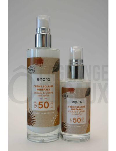 Crème Solaire Minérale SPF 50 - Endro - Bio