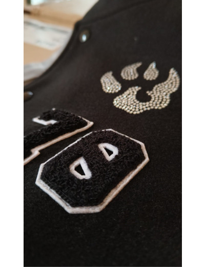 Teddy sportswear Malabar – Édition limitée Strass - Noir Gris