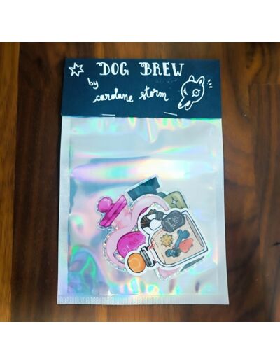 Sachet de 3 stickers "Dog Brew" - Carolane Storm