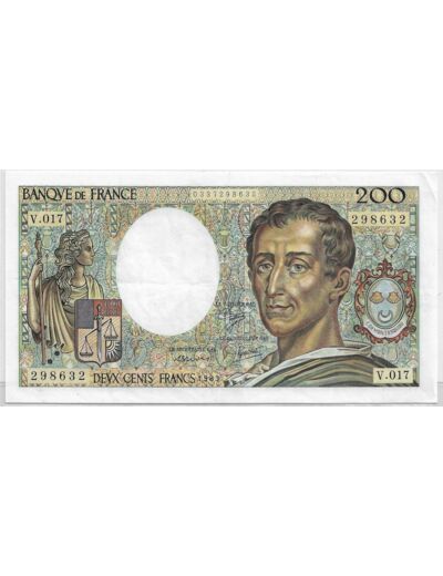 FRANCE 200 Francs MONTESQUIEU 1983 V.017 TTB+