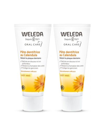 Duo Pâte dentifrice au Calendula goût anis 75ml x2