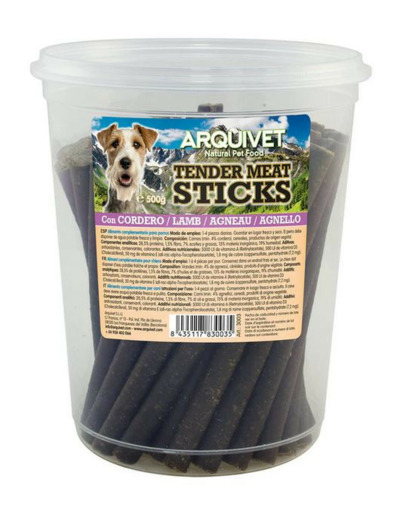 ARQUIVET Tender Meat sticks, Agneau - 500g