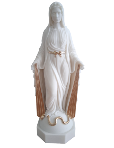 Vierge Miraculeuse avec Rayons - Statue en Albaster 23cm -Avec Dorure