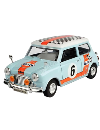 Motormax 1/18 - Miniature Morris Mini Cooper 61-67 Gulf