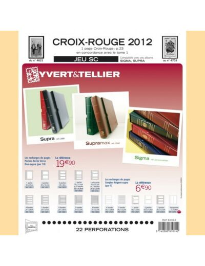 FEUILLE COMPLEMENTAIRE FRANCE 2012 SC 1re partie (AVEC POCHETTE) YVERT