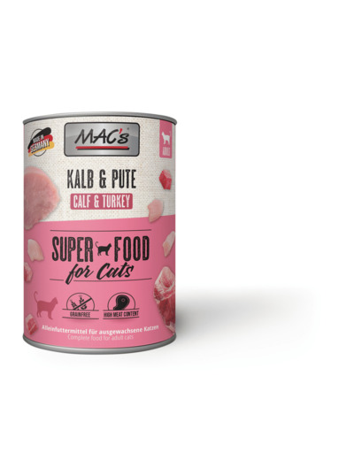 MAC's Veau & Dinde pour chat - 2 formats