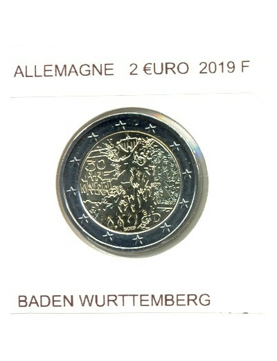 ALLEMAGNE 2019 F  2 EURO COMMEMORATIVE CHUTE DU MUR DE BERLIN SUP
