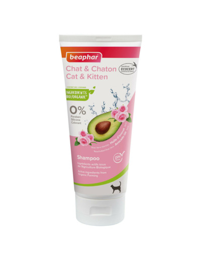BEAPHAR,  Shampoing labellisé ECOCERT pour chat et chaton - 200ml