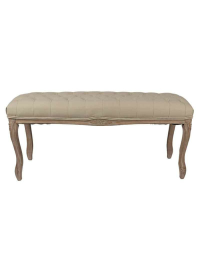 Banc bois beige marron 112x36x50cm