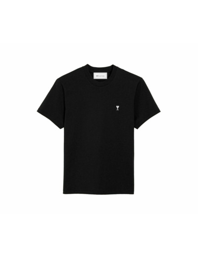 Ami Paris Tee Shirt Noir de coeur Blanc