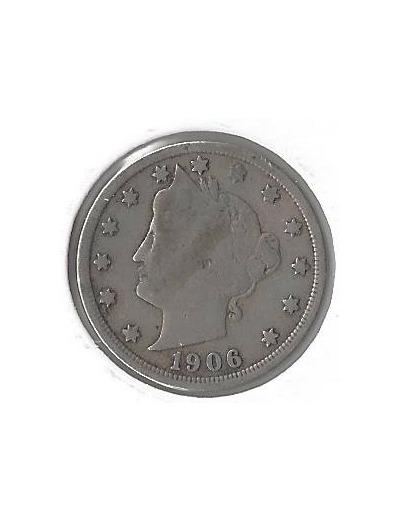 AMERIQUE (U.S.A) 5 CENTS 1906 TB+