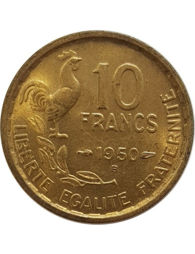 FRANCE 10 FRANCS GUIRAUD 1950 B SUP N2