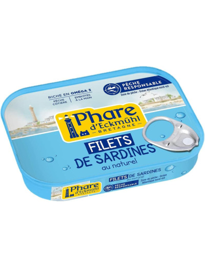 Filets de sardines au naturel 70g ne Phare d Eckmühl