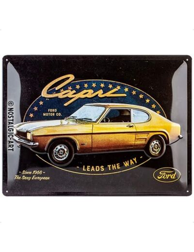 PLaque métal - Ford Capri - 30 x 40 cm - Décoration vintage.