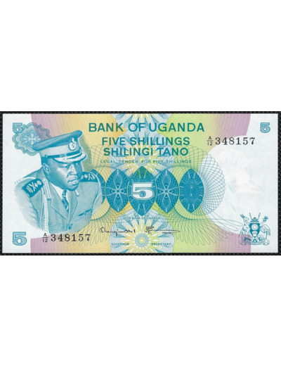 OUGANDA 5 SHILLINGS non daté (1977) SERIE A12 348157 NEUF W5a