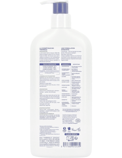 Gel lavant douceur BB 500ml Jonzac Bebe Bio