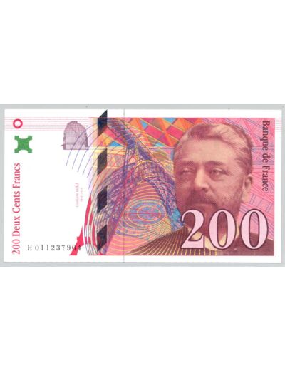 FRANCE 200 FRANCS EIFFEL 1996 Alphabet H 0112 SPL