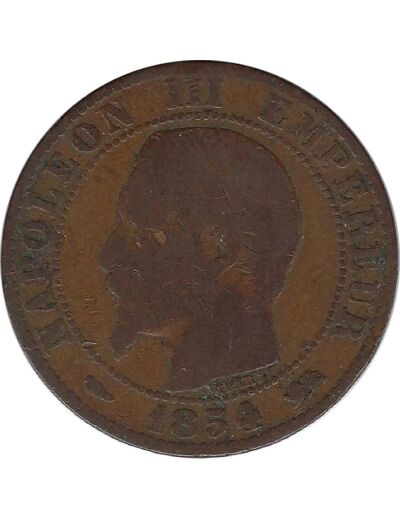 FRANCE 5 CENTIMES NAPOLEON III 1854 D (Lyon) B+