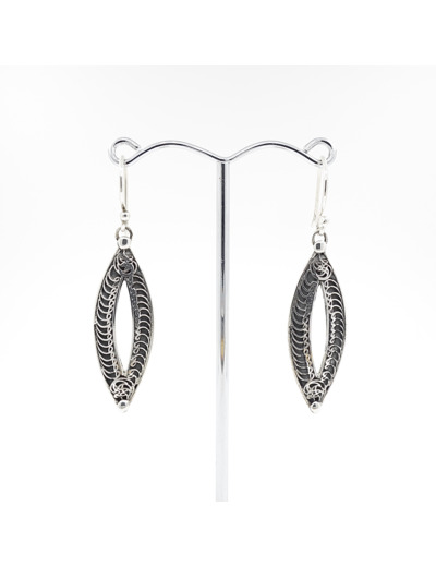 Boucles d'oreilles en argent massif