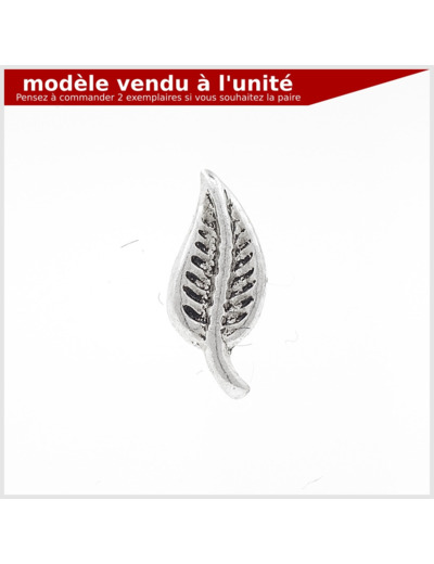 Puce d'oreille Feuille en argent massif