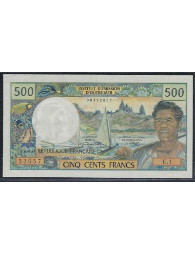 TAHITI PAPEETE 500 FRANCS NON DATE (1970) SERIE E.1 SPL